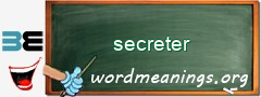 WordMeaning blackboard for secreter